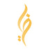 Gold logo on a white background